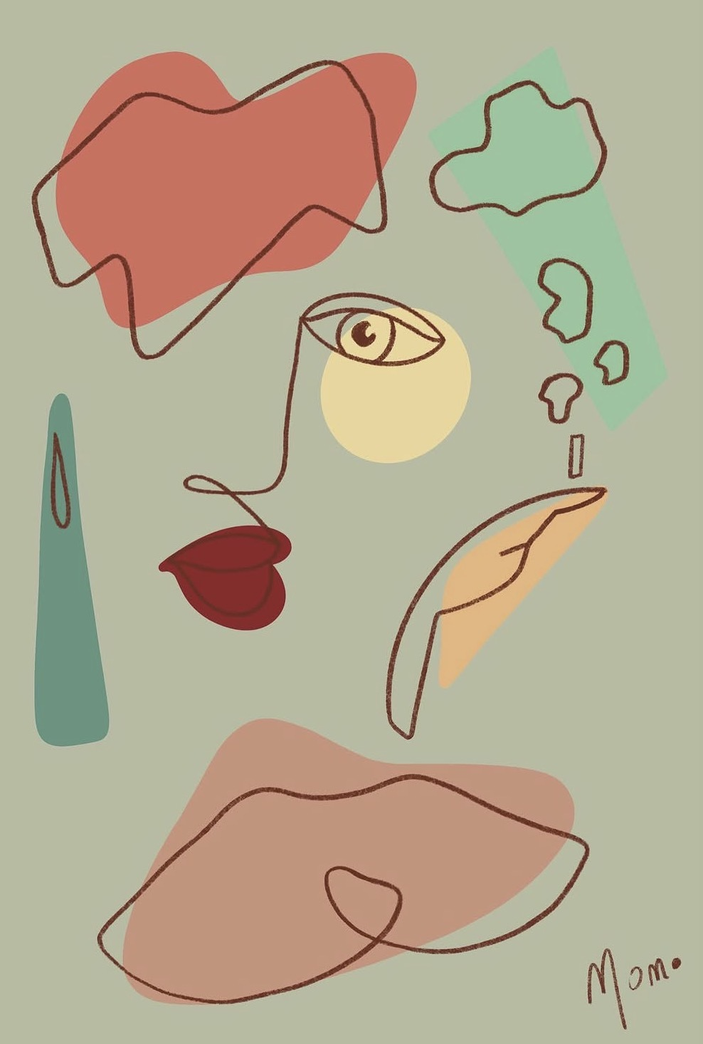Dessin abstrait vertical